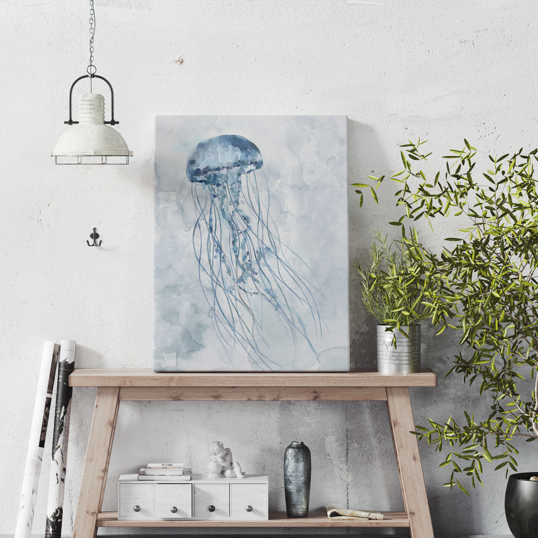 Enchanted Jellyfish Framed Canvas Print