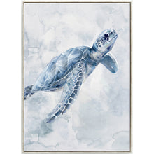 Load image into Gallery viewer, Graceful Sea Turtle Framed Canvas Print
