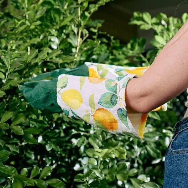 Annabel Trends Linen Gardeners Gloves - Citrus