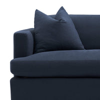 Cafe Lighting & Living Birkshire 3 Seater Slip Cover Sofa - Navy Linen