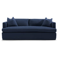 Cafe Lighting & Living Birkshire 3 Seater Slip Cover Sofa - Navy Linen