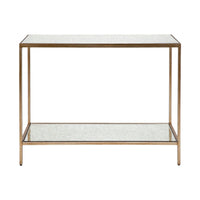 Cafe Lighting & Living Cocktail Mirrored Console Table - Small Antique Gold