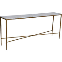 Cafe Lighting & Living Heston Marble Console Table - Large Brass