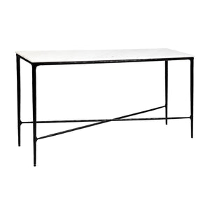 Cafe Lighting & Living Heston Marble Console Table - Medium Black