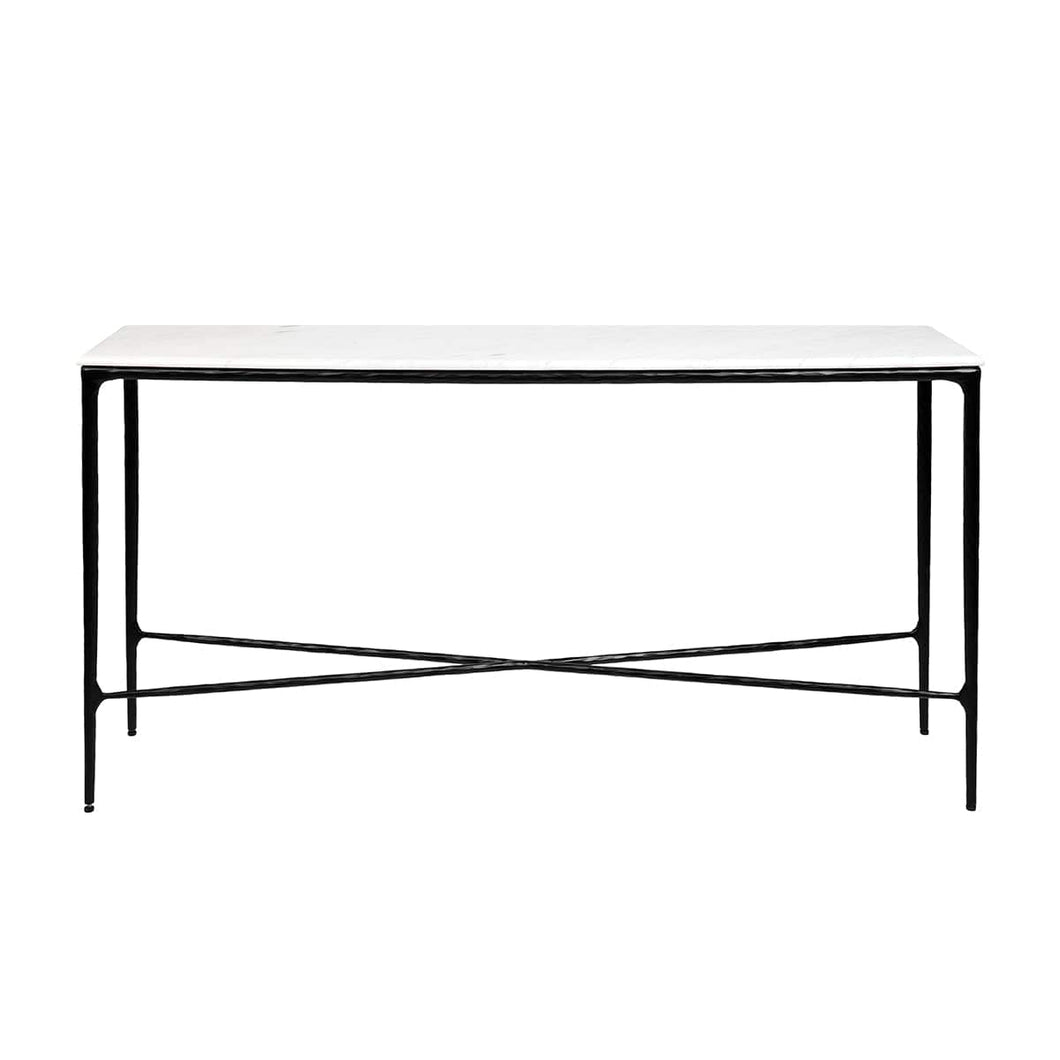 Cafe Lighting & Living Heston Marble Console Table - Medium Black