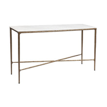 Load image into Gallery viewer, Cafe Lighting &amp; Living Heston Marble Console Table - Medium Brass
