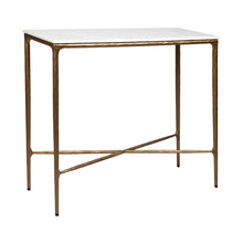 Load image into Gallery viewer, Cafe Lighting &amp; Living Heston Marble Console Table - Small Brass
