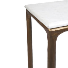 Load image into Gallery viewer, Cafe Lighting &amp; Living Heston Marble Console Table - Small Brass
