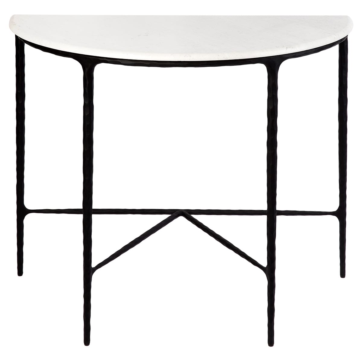 Cafe Lighting & Living Heston Marble Demilune Table - Black