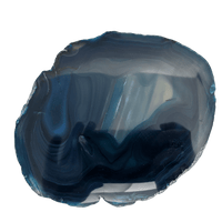 Natural Sliced Brazilian Crystal Agate Lamp Blue - House Journey