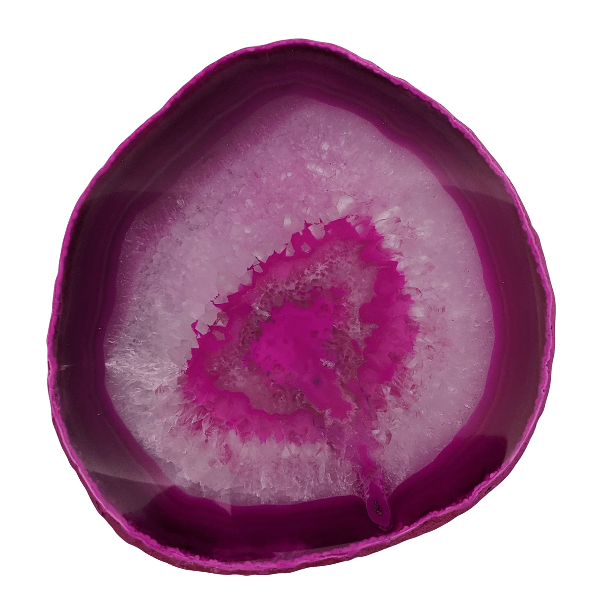 Natural Sliced Brazilian Crystal Agate Lamp Pink - House Journey