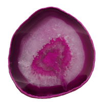 Natural Sliced Brazilian Crystal Agate Lamp Pink - House Journey