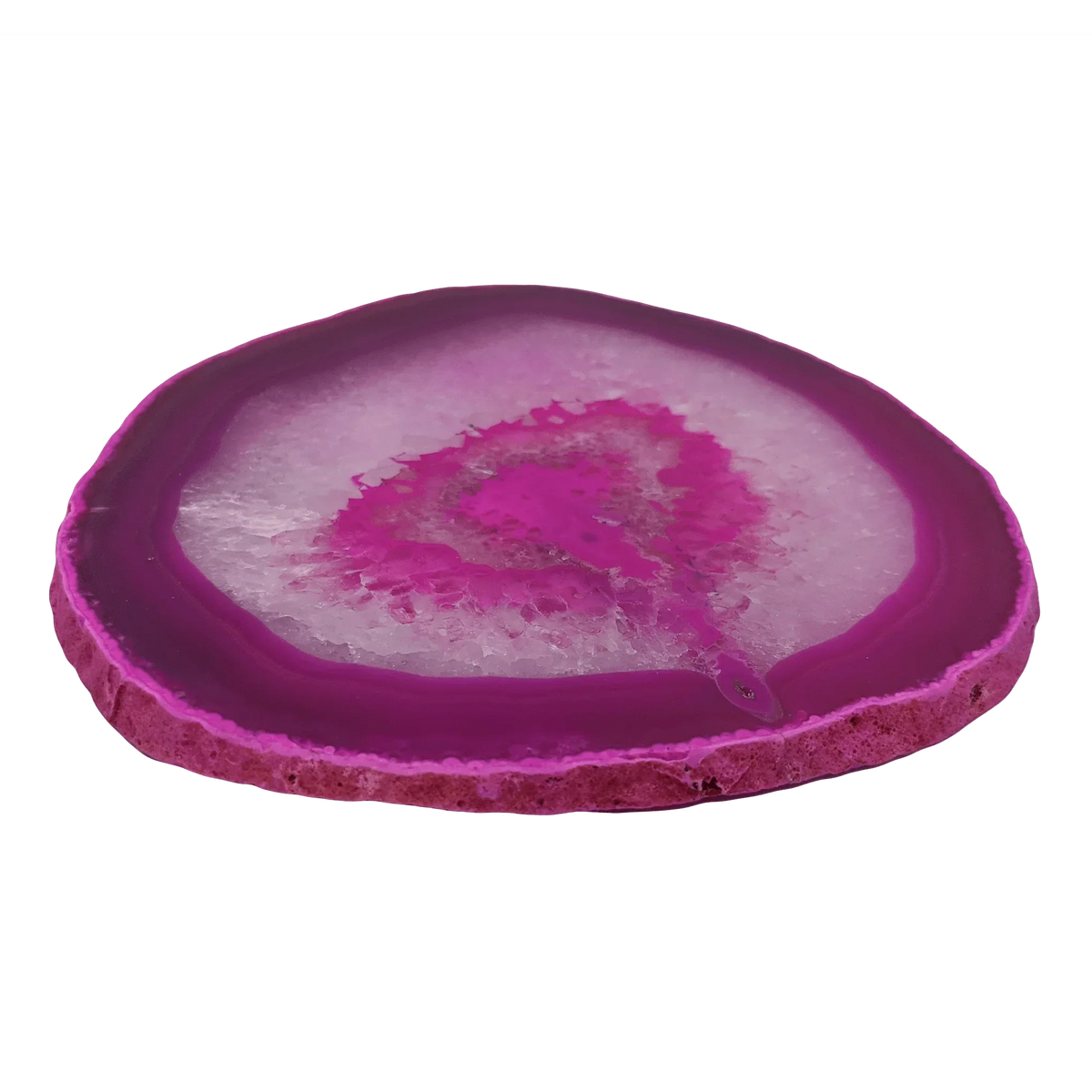 Natural Sliced Brazilian Crystal Agate Lamp Pink - House Journey