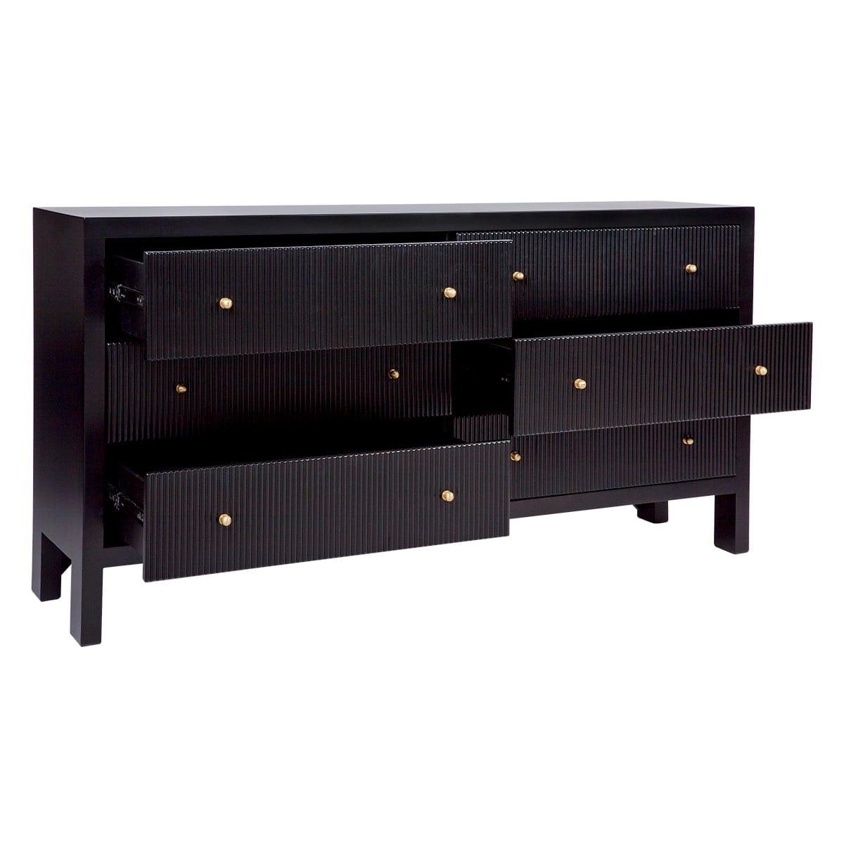 House Journey Ariana 6 Drawer Chest - Black