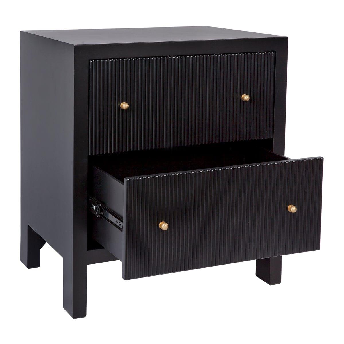 House Journey Ariana Bedside Table - Large Black