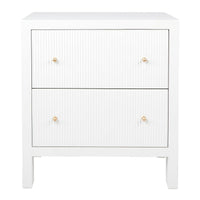 House Journey Ariana Bedside Table - Large White