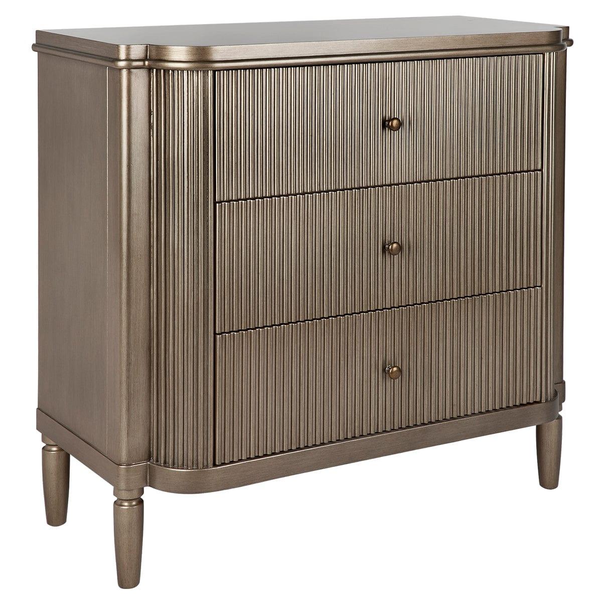 House Journey Arielle 3 Drawer Chest - Antique Gold