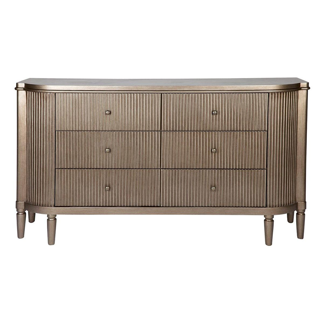 House Journey Arielle 6 Drawer Chest - Antique Gold