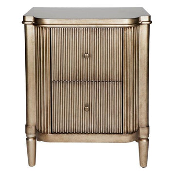 House Journey Arielle Bedside Table - Antique Gold