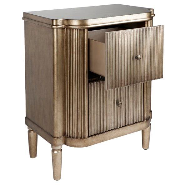 House Journey Arielle Bedside Table - Antique Gold