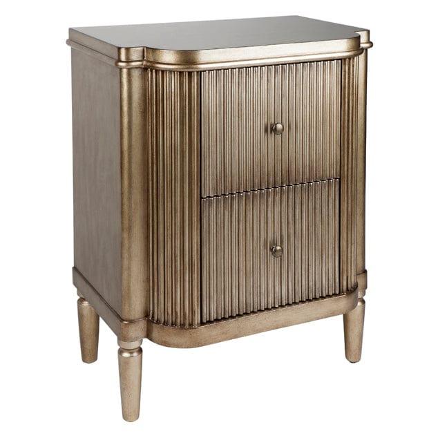 House Journey Arielle Bedside Table - Antique Gold