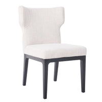 House Journey Ashton Black Dining Chair - Natural Linen