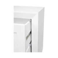 House Journey Balmain Oak Tall Bedside Table - White