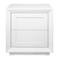 House Journey Balmain Oak Tall Bedside Table - White