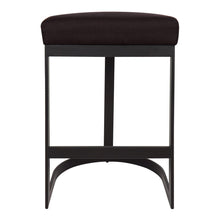 Load image into Gallery viewer, House Journey Brooke Black Kitchen Stool - Black Linen
