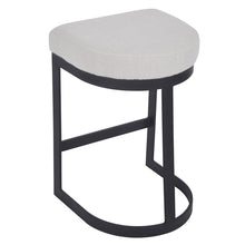 Load image into Gallery viewer, House Journey Brooke Black Kitchen Stool - Natural Linen
