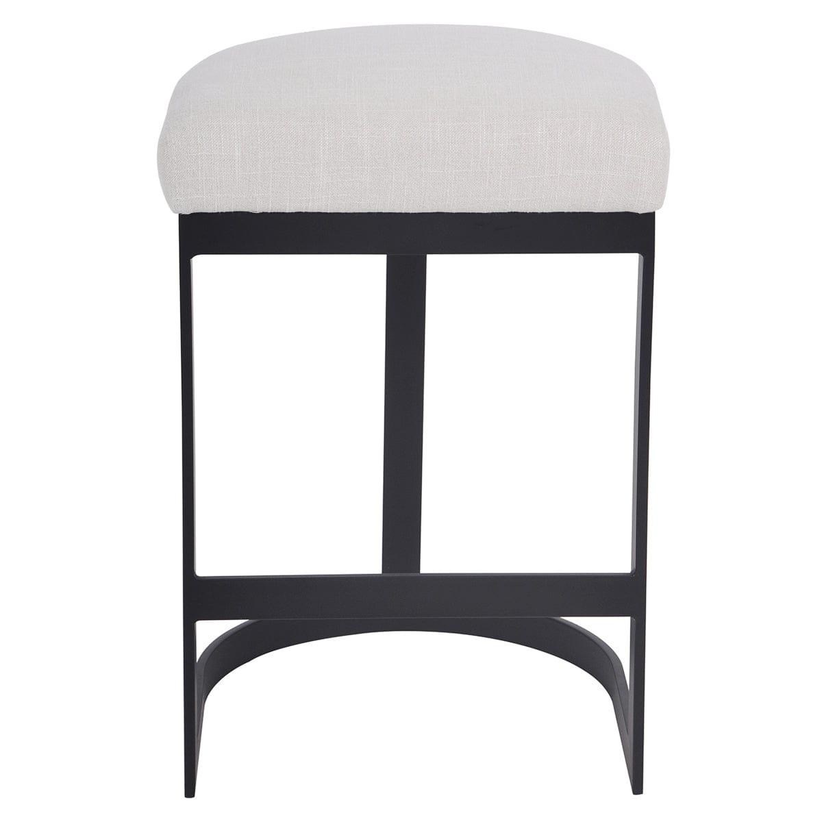 House Journey Brooke Black Kitchen Stool - Natural Linen