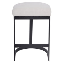 Load image into Gallery viewer, House Journey Brooke Black Kitchen Stool - Natural Linen
