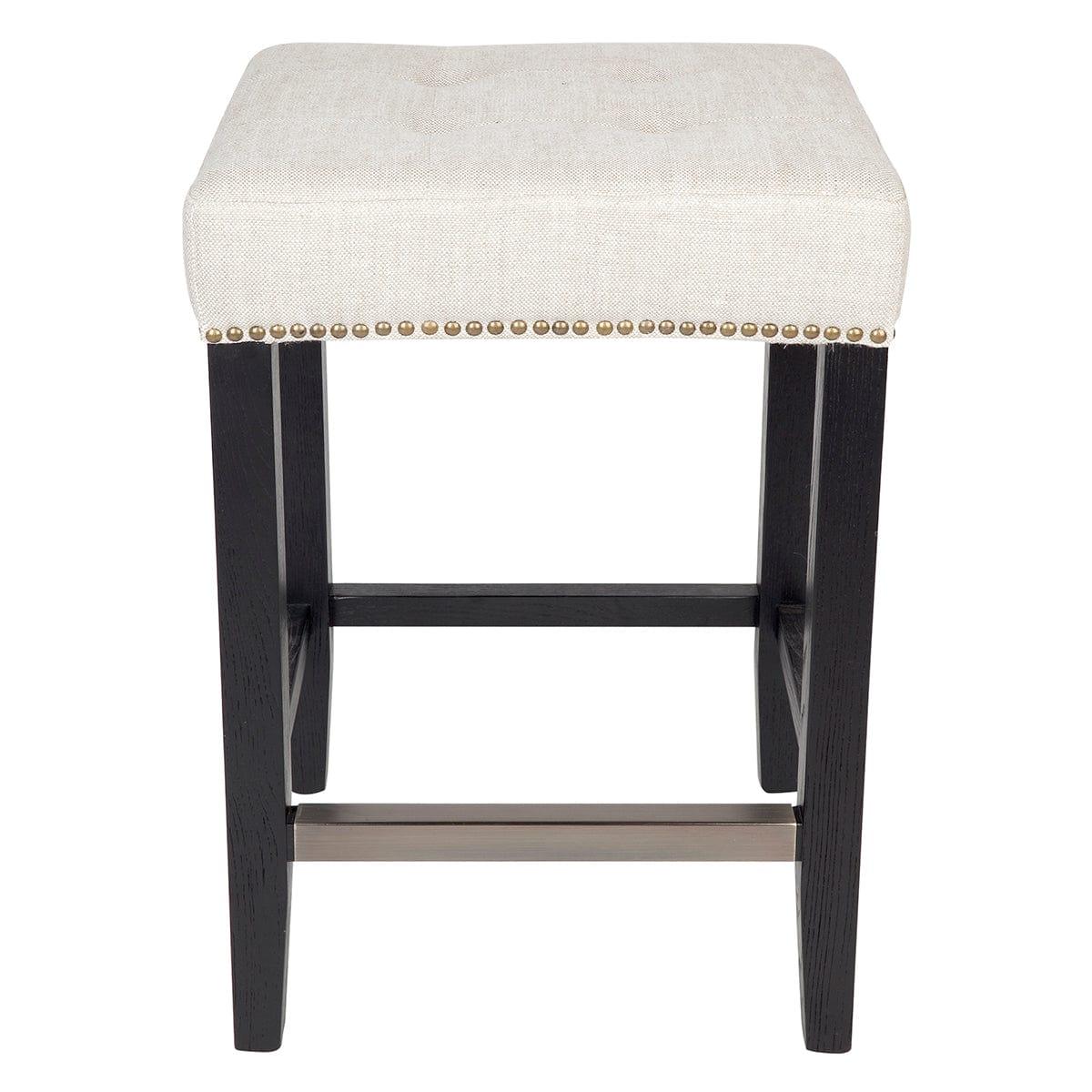 House Journey Canyon Black Kitchen Stool - Natural Linen