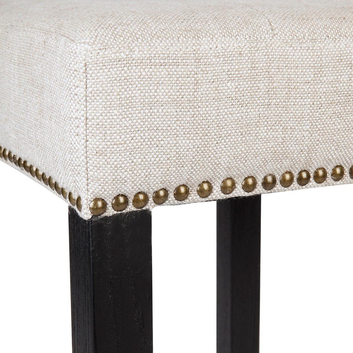 House Journey Canyon Black Kitchen Stool - Natural Linen