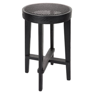 House Journey Cape Byron Rattan Kitchen Stool - Black