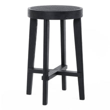 Load image into Gallery viewer, House Journey Cape Byron Rattan Kitchen Stool - Black
