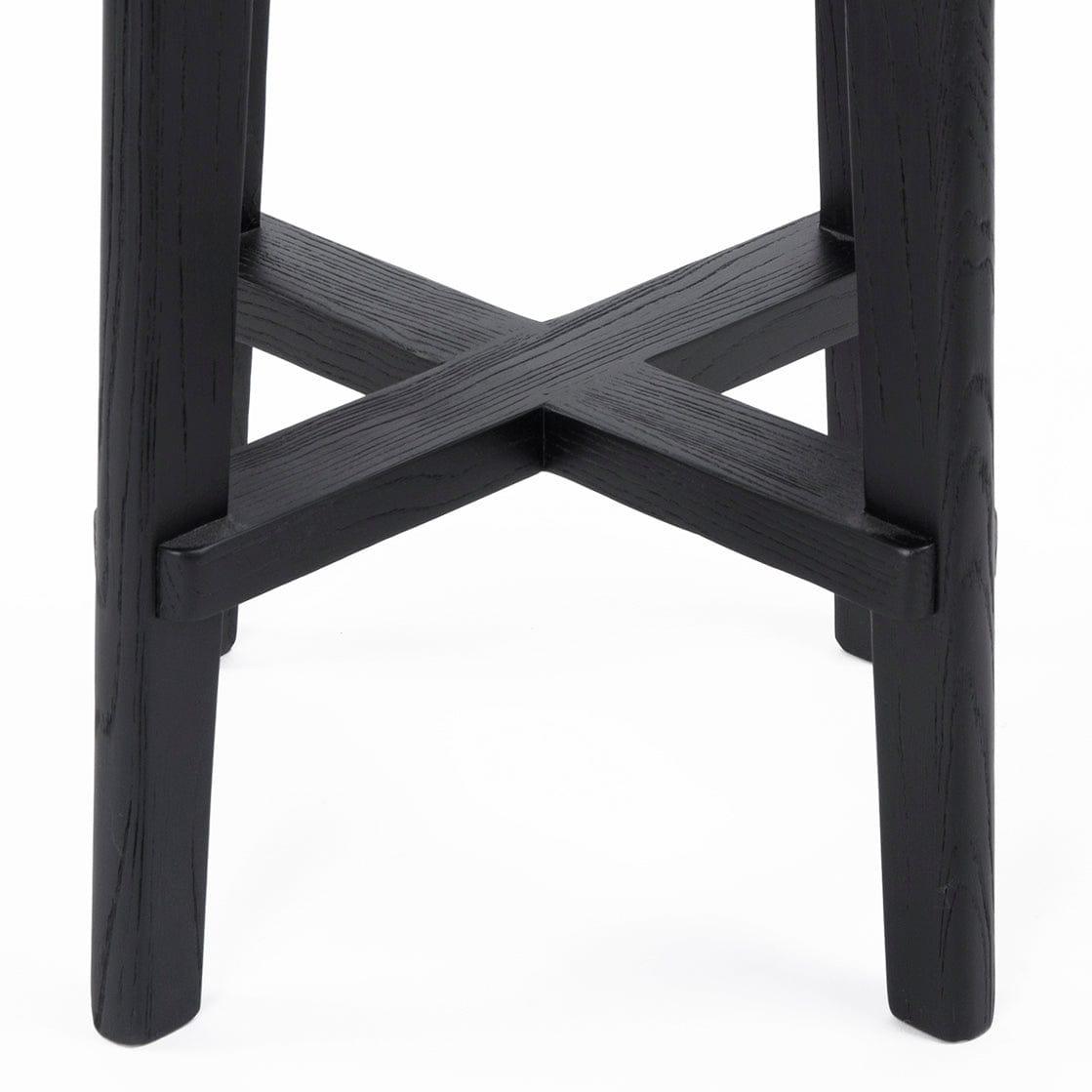 House Journey Cape Byron Rattan Kitchen Stool - Black