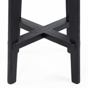 House Journey Cape Byron Rattan Kitchen Stool - Black