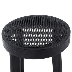 House Journey Cape Byron Rattan Kitchen Stool - Black