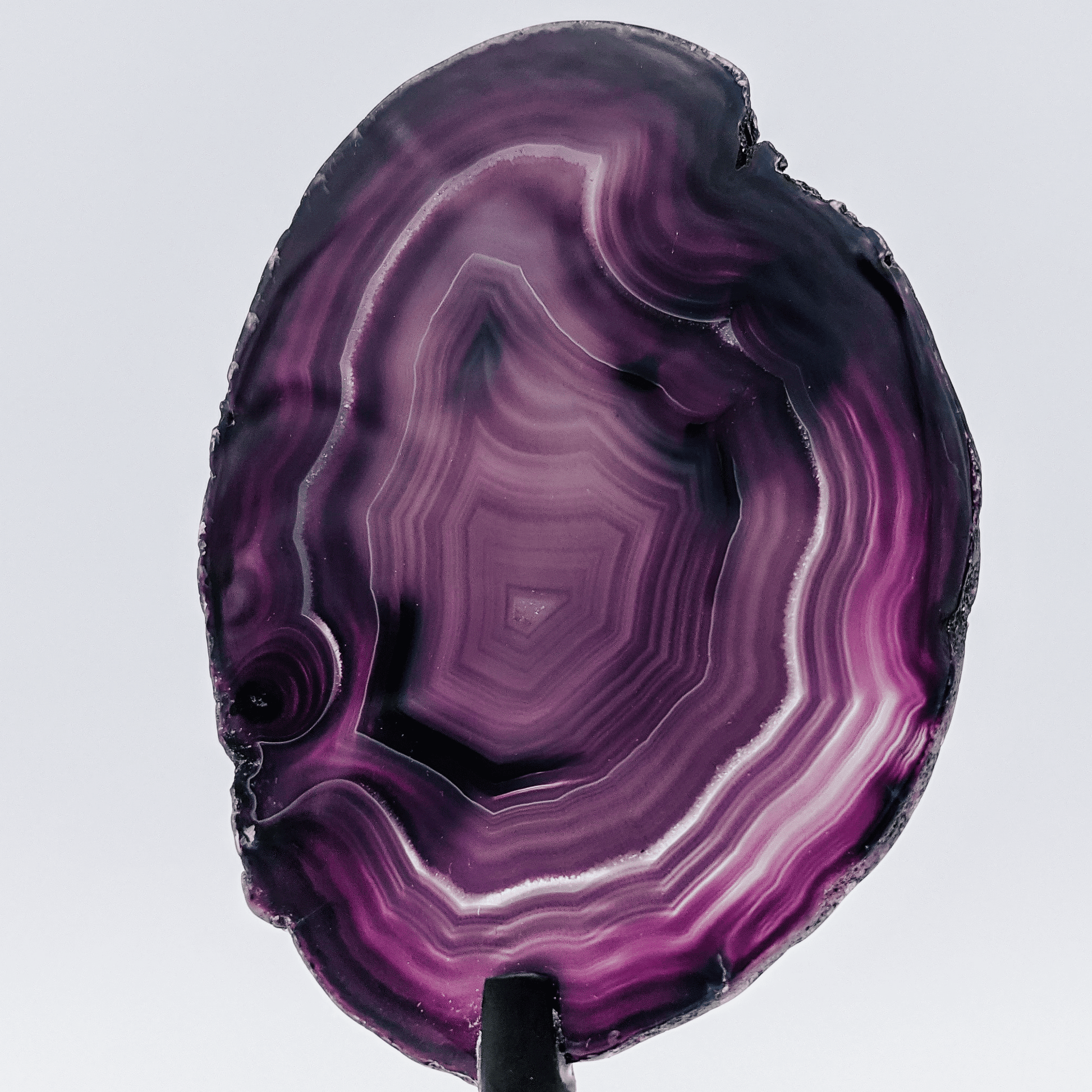 House Journey Crystals Purple Agate Slice Stand Purple