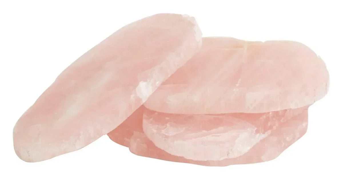 House Journey Crystals Rose Quartz Coasters
