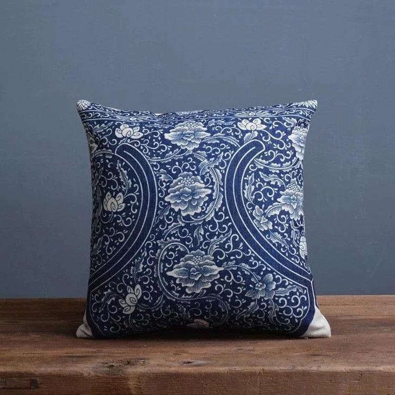 House Journey Cushion Cover Porcelain Cushion Cover