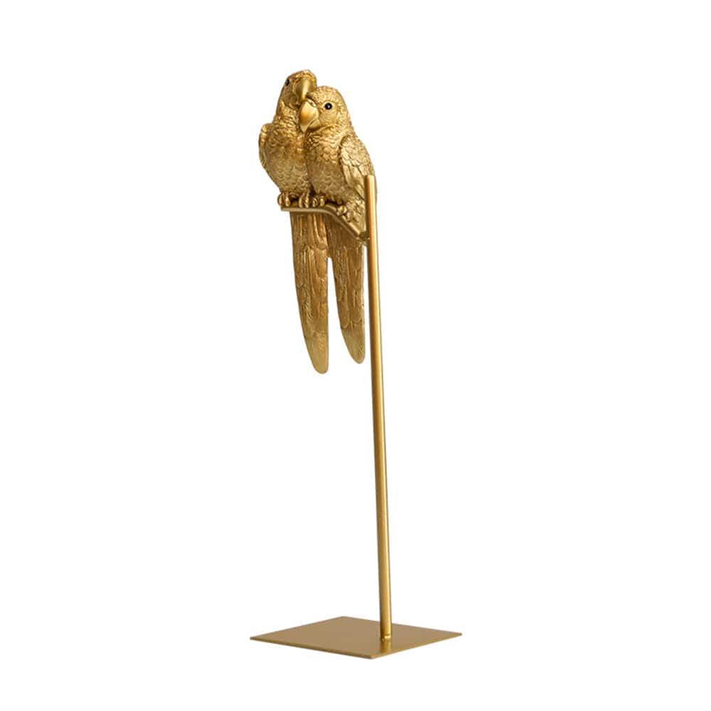 House Journey Gold Perched Parrots