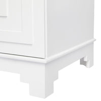 House Journey Greek Key Bedside Table - White