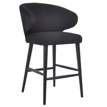 Load image into Gallery viewer, House Journey Harlow Black Kitchen Stool - Black Linen
