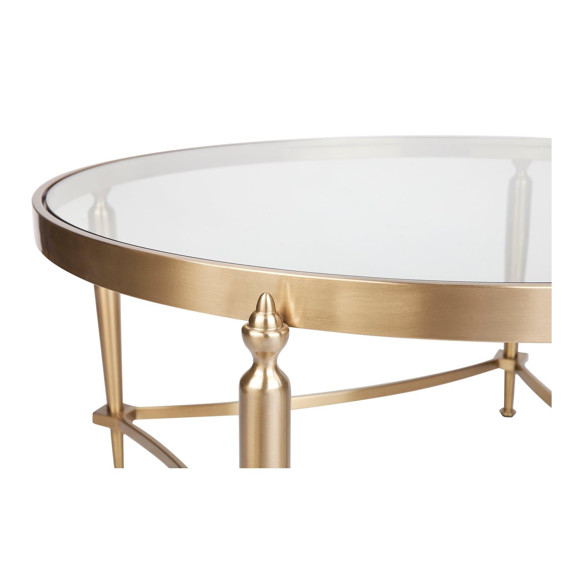 House Journey Jak Glass Coffee Table - Gold