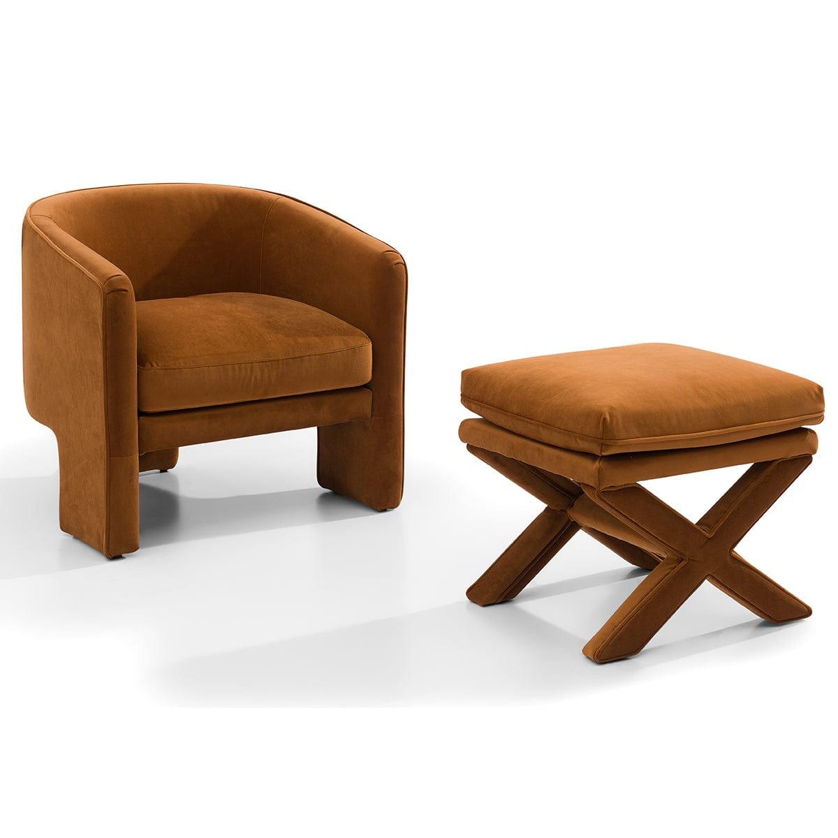 House Journey Kylie Occasional Chair - Caramel Velvet