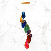House Journey Multi Colour Agate Wind Chime