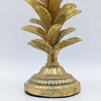 House Journey Ornament Golden Leaves Candle Stand
