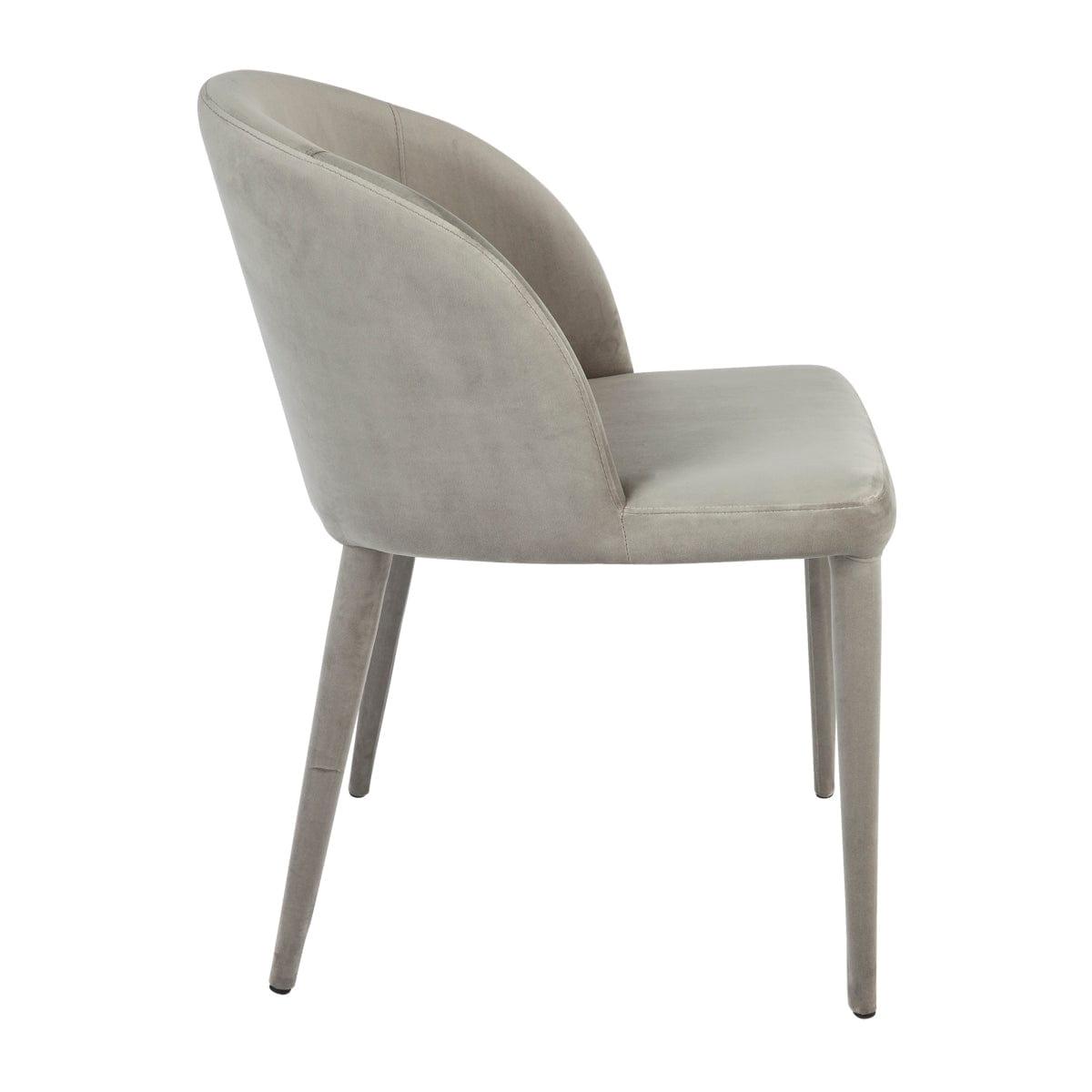 House Journey Paltrow Dining Chair - Grey Velvet